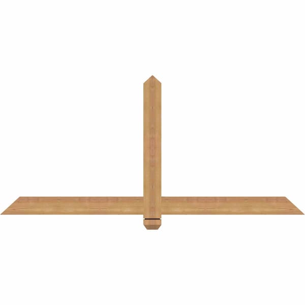 Ekena Millwork Eugene Smooth Timber Gable Bracket, Western Red Cedar, 60"W x 27"H x 1 1/2"D x 3 1/2"F, 11/12 Pitch GBW060X27X0204EUG00SWR - main